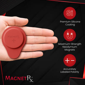 Set de Terapia Biomagnética con Imanes - Neodimio y Silicona (2 Imanes Grandes)