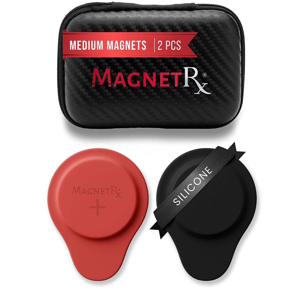 Biomagnetic Therapy Magnet Set — Neodymium & Silicone (2 Medium Magnets)