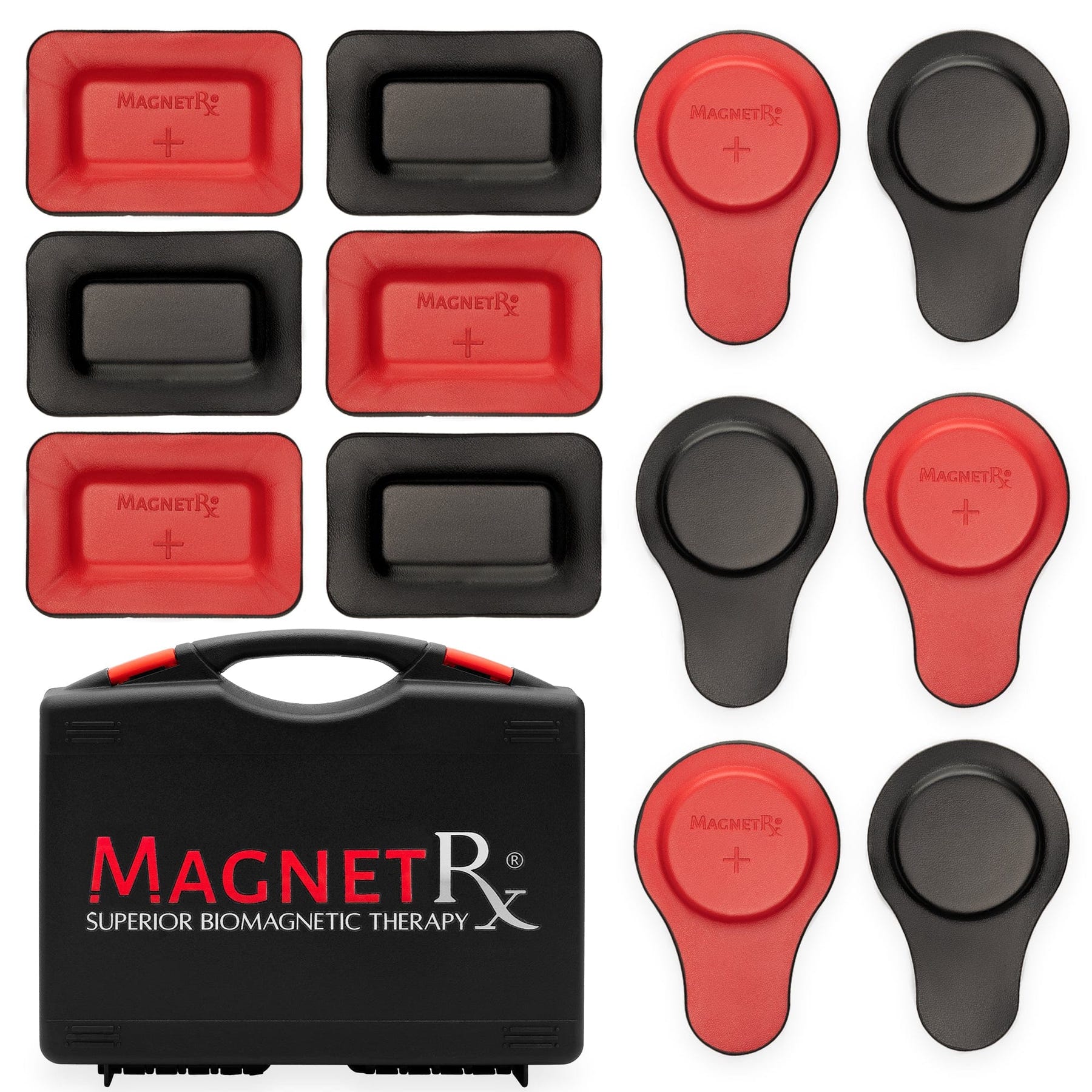 Biomagnetic Therapy Magnet Kit — Ferrite & Leather (12 Mixed Units)