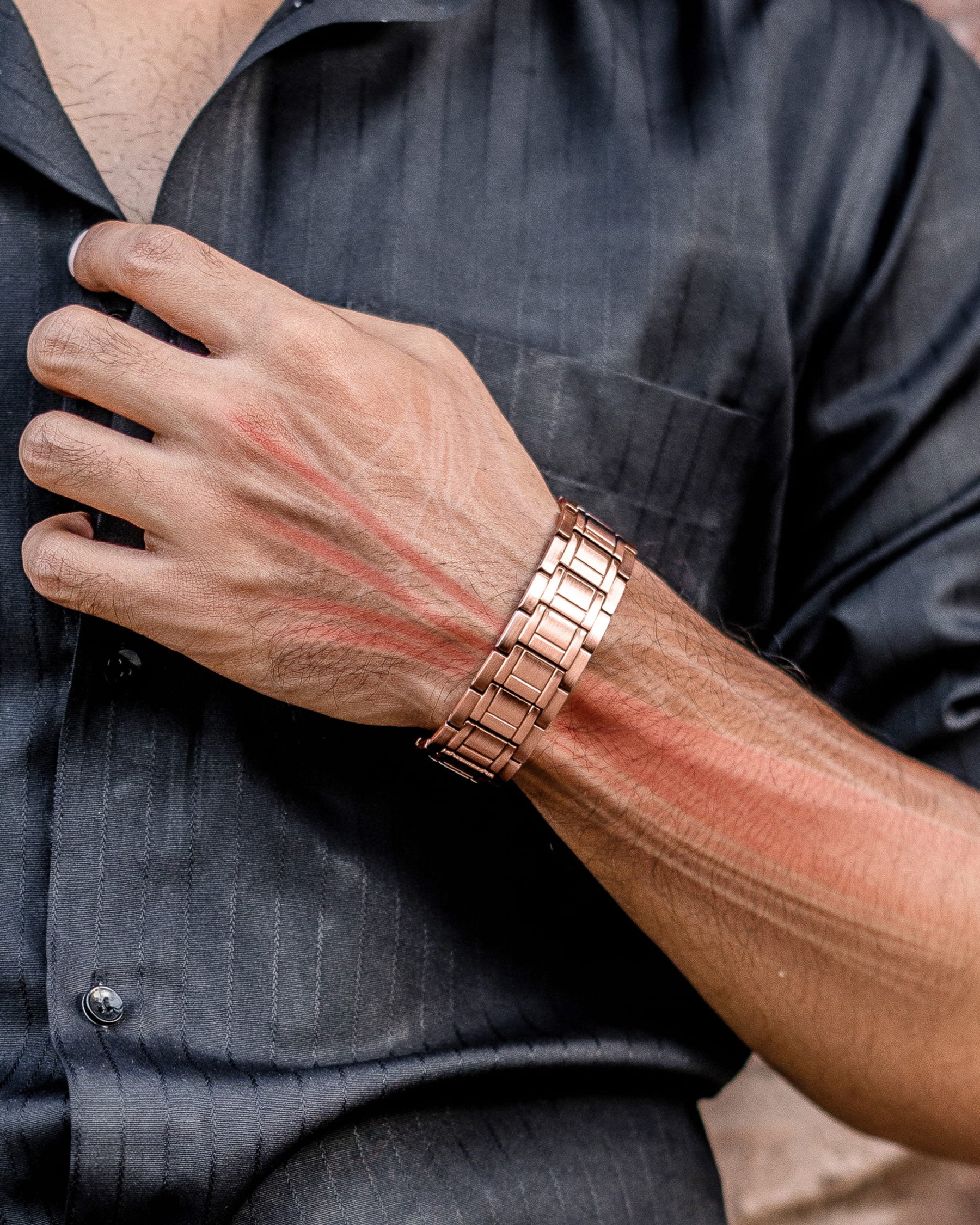 Magnetic Bracelet 3x Strength Copper Magnetic Bracelet for Men (Stealth) MagnetRX