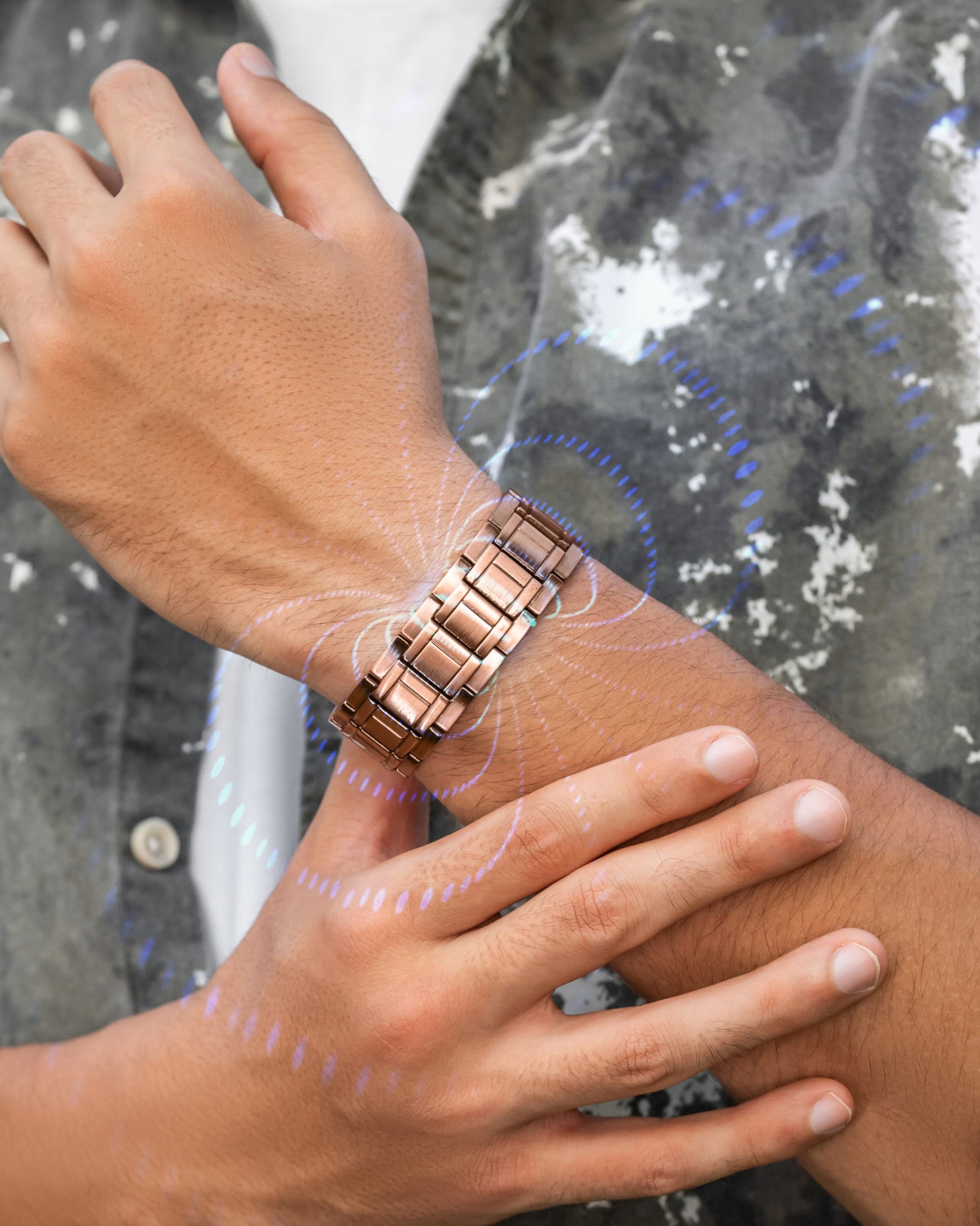 Magnetic Bracelet 3x Strength Copper Magnetic Bracelet for Men (Stealth) MagnetRX