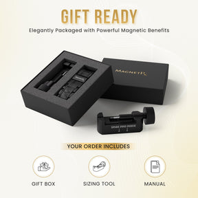 Magnetic Bracelet 3x Strength Titanium Magnetic Bracelet for Men (Black) MagnetRX