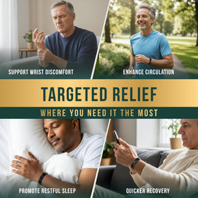 Magnetic Bracelet 3x Strength Titanium Magnetic Bracelet for Men (Black) MagnetRX