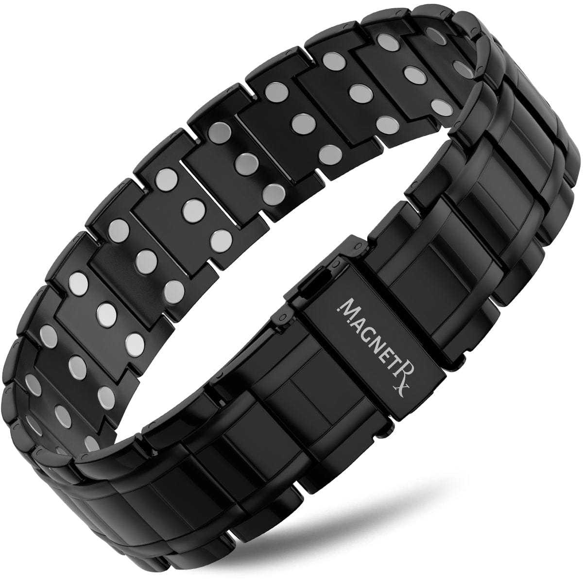 Magnetic Bracelet 3x Strength Titanium Magnetic Bracelet for Men (Black) MagnetRX