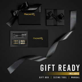 Magnetic Bracelet 3x Strength Titanium Magnetic Bracelet for Men (Black & Gold) MagnetRX