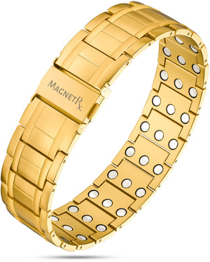 3x Strength Titanium Magnetic Bracelet for Men (Gold)