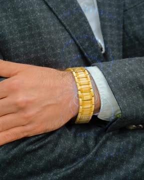 Magnetic Bracelet 3x Strength Titanium Magnetic Bracelet for Men (Gold) MagnetRX