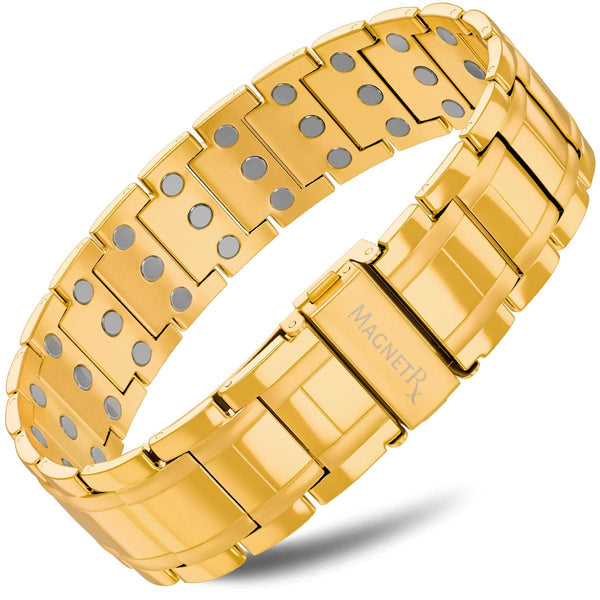 3x Strength Titanium Magnetic Bracelet for Men (Gold) - Main Image