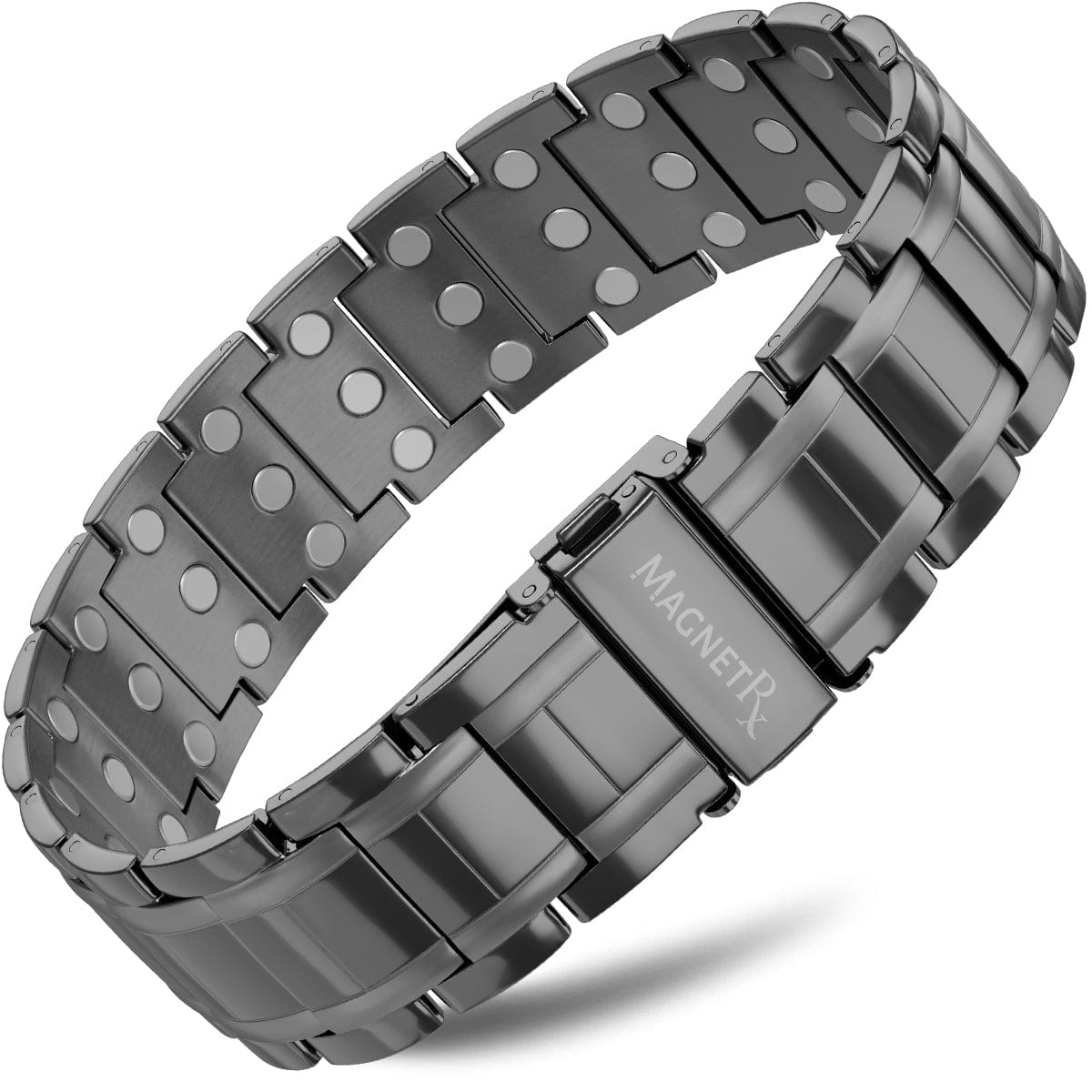 3x Strength Titanium Magnetic Bracelet for Men (Gunmetal)