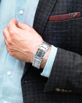 Magnetic Bracelet 3x Strength Titanium Magnetic Bracelet for Men (Silver) MagnetRX