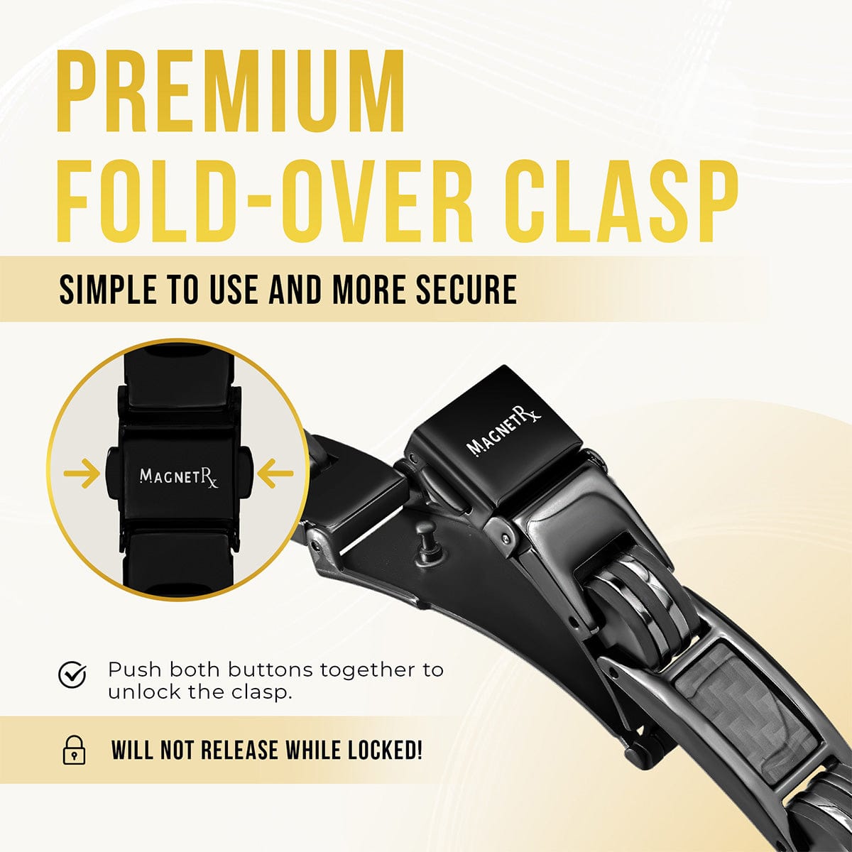 Carbon Fiber Magnetic Bracelet for Men (Black)