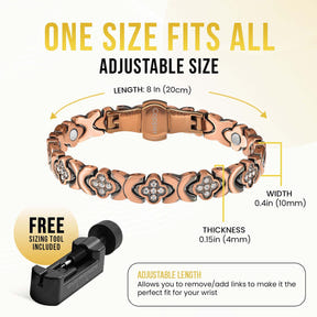 Copper Clover Magnetic Bracelet for Women