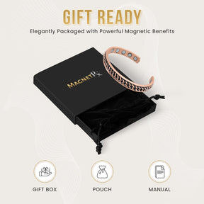 Magnetic Bracelet Curb Chain Inlay Copper Cuff Magnetic Therapy Bracelet for Men & Women MagnetRX
