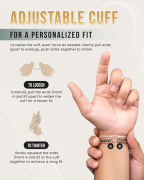 Magnetic Bracelet Curb Chain Inlay Copper Cuff Magnetic Therapy Bracelet for Men & Women MagnetRX