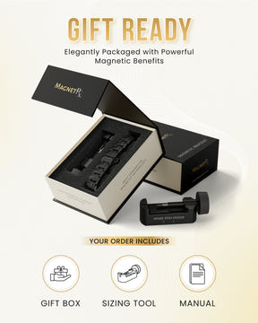 Magnetic Bracelet EllipseMAX Magnetic Bracelet for Men (Black) MagnetRX