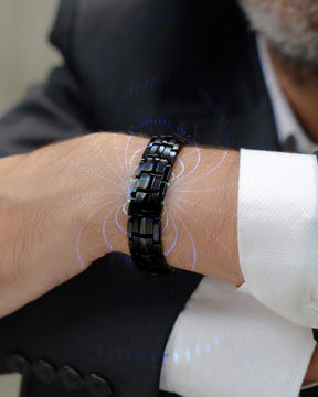 Magnetic Bracelet EllipseMAX Magnetic Bracelet for Men (Black) MagnetRX