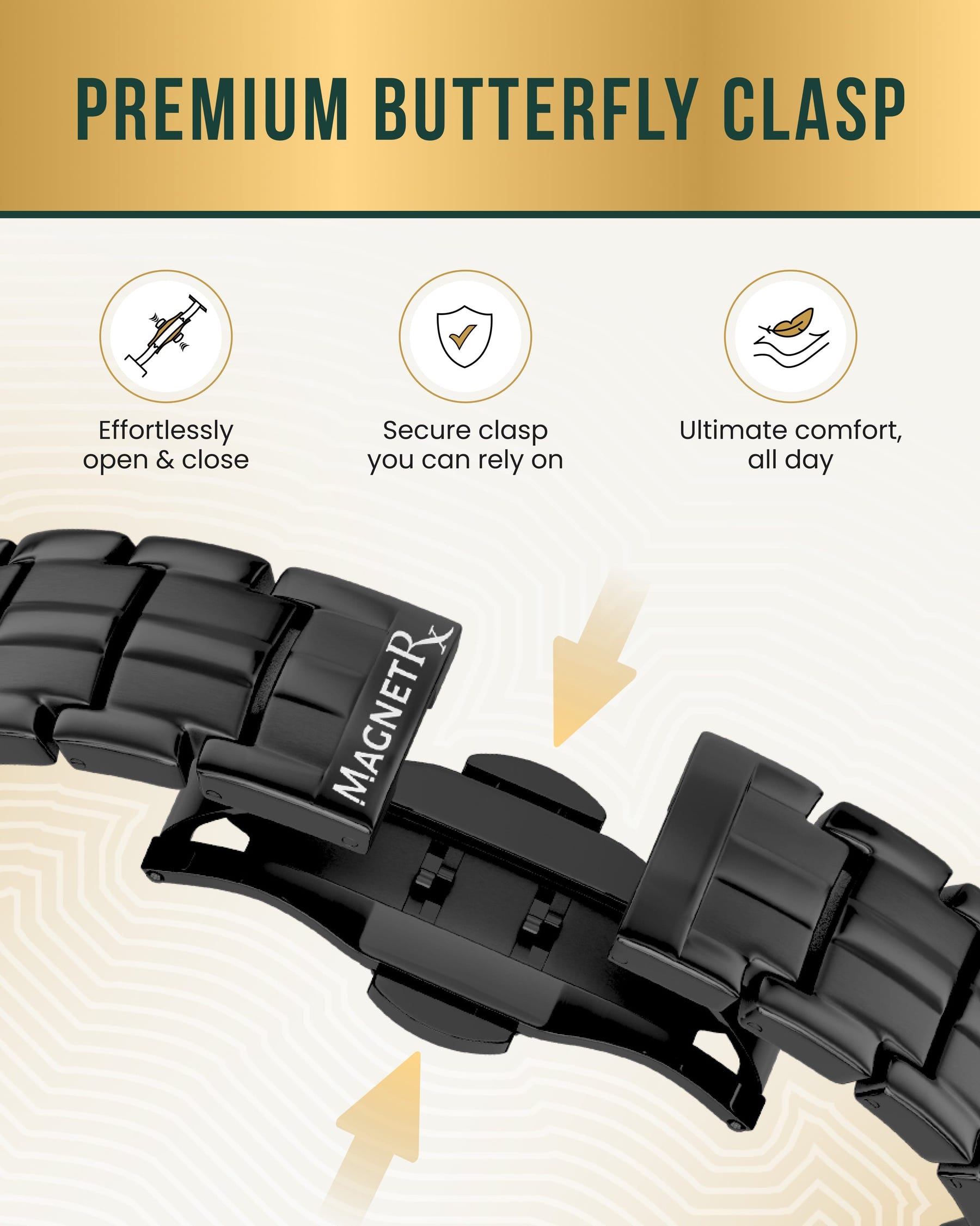 Magnetic Bracelet EllipseMAX Magnetic Bracelet for Men (Black) MagnetRX