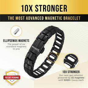 Magnetic Bracelet EllipseMAX Magnetic Bracelet for Men (Black) MagnetRX