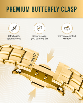 Magnetic Bracelet EllipseMAX Magnetic Bracelet for Men (Gold) MagnetRX