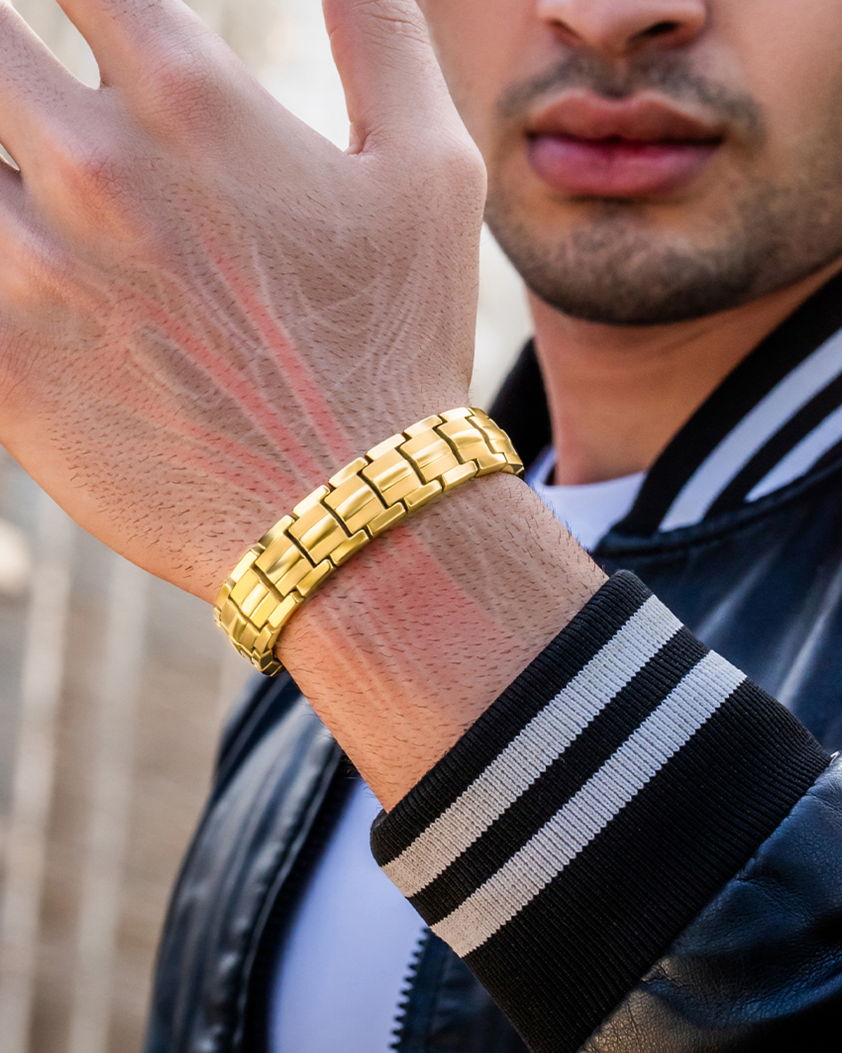 Magnetic Bracelet EllipseMAX Magnetic Bracelet for Men (Gold) MagnetRX