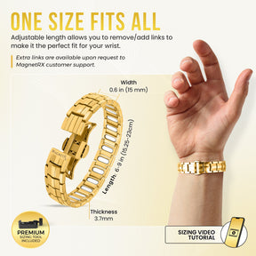 Magnetic Bracelet EllipseMAX Magnetic Bracelet for Men (Gold) MagnetRX