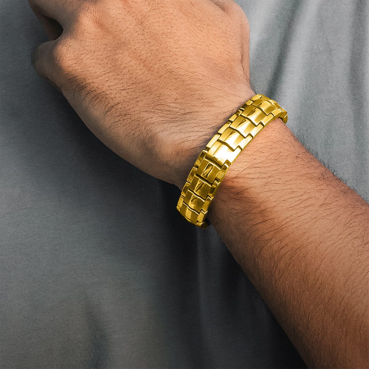 EllipseMAX Magnetic Bracelet for Men (Gold)