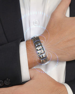 Magnetic Bracelet EllipseMAX Magnetic Bracelet for Men (Gunmetal) MagnetRX