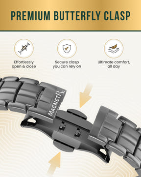 Magnetic Bracelet EllipseMAX Magnetic Bracelet for Men (Gunmetal) MagnetRX