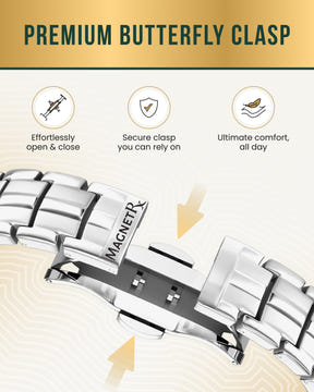 Magnetic Bracelet EllipseMAX Magnetic Bracelet for Men (Silver) MagnetRX