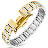 Magnetic Bracelet EllipseMAX Magnetic Bracelet for Men (Silver & Gold) MagnetRX