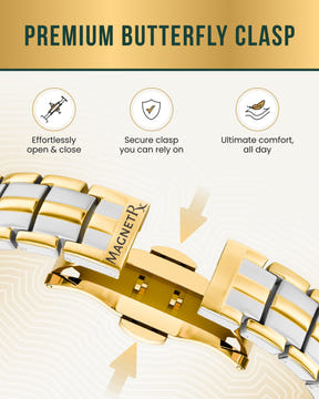 Magnetic Bracelet EllipseMAX Magnetic Bracelet for Men (Silver & Gold) MagnetRX