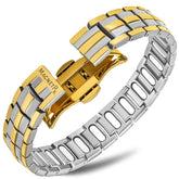 EllipseMAX Magnetic Bracelet for Men (Silver & Gold)