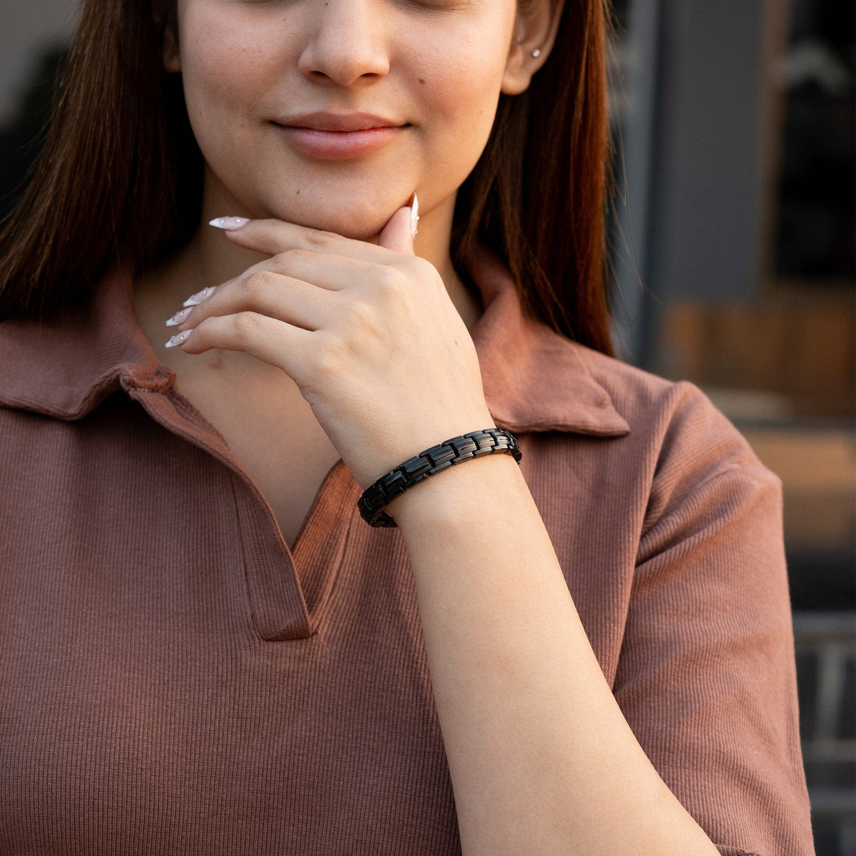 Magnetic Bracelet EllipseMAX Magnetic Bracelet for Women (Black) MagnetRX