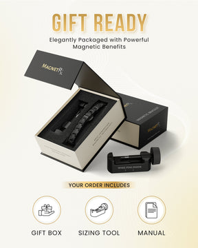 Magnetic Bracelet EllipseMAX Magnetic Bracelet for Women (Black) MagnetRX