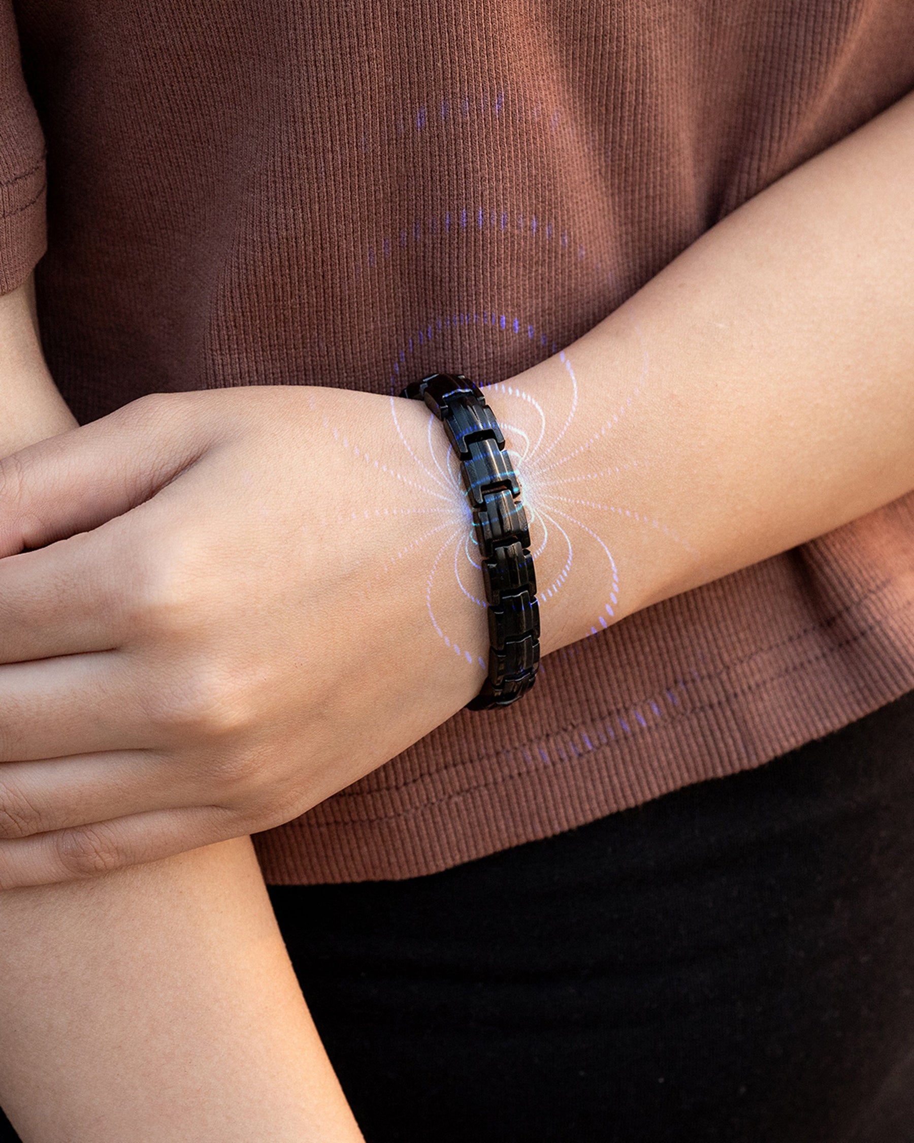 Magnetic Bracelet EllipseMAX Magnetic Bracelet for Women (Black) MagnetRX