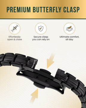 Magnetic Bracelet EllipseMAX Magnetic Bracelet for Women (Black) MagnetRX