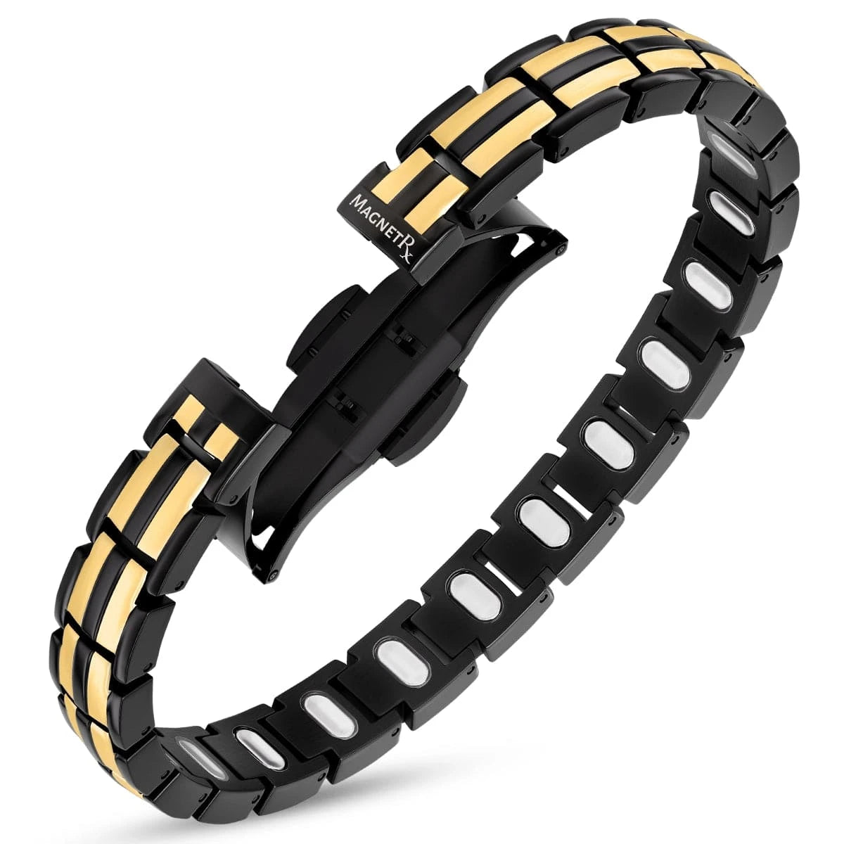 Magnetic Bracelet EllipseMAX Magnetic Bracelet for Women (Black & Gold) MagnetRX