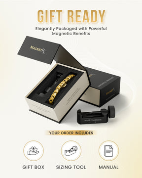 Magnetic Bracelet EllipseMAX Magnetic Bracelet for Women (Gold) MagnetRX