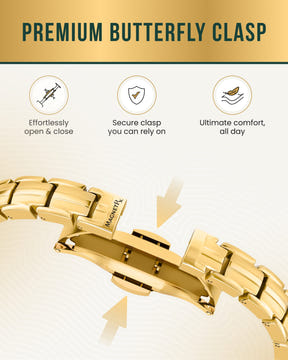 Magnetic Bracelet EllipseMAX Magnetic Bracelet for Women (Gold) MagnetRX