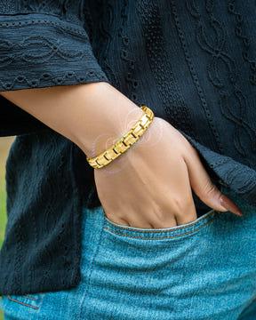 Magnetic Bracelet EllipseMAX Magnetic Bracelet for Women (Gold) MagnetRX