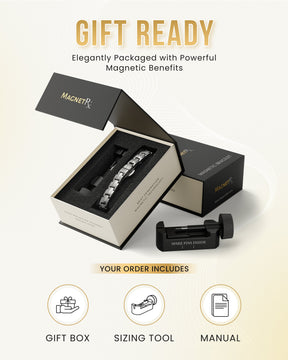 Magnetic Bracelet EllipseMAX Magnetic Bracelet for Women (Silver) MagnetRX