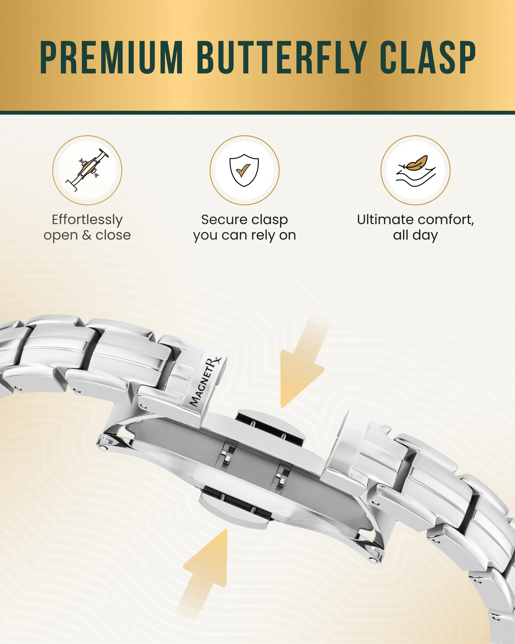 Magnetic Bracelet EllipseMAX Magnetic Bracelet for Women (Silver) MagnetRX