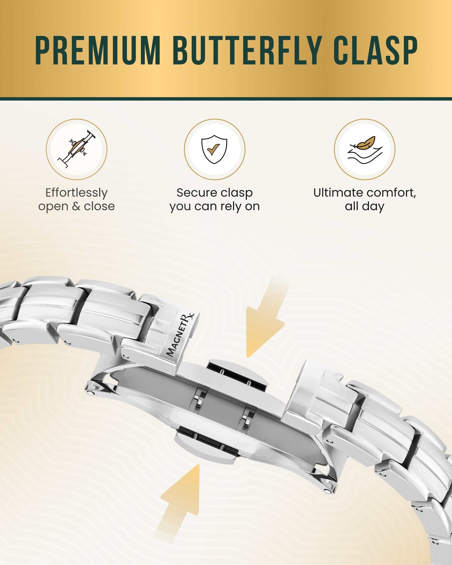 Magnetic Bracelet EllipseMAX Magnetic Bracelet for Women (Silver) MagnetRX