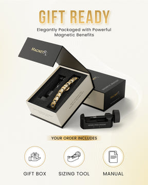 Magnetic Bracelet EllipseMAX Magnetic Bracelet for Women (Silver & Gold) MagnetRX