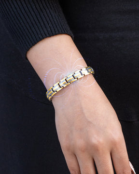 Magnetic Bracelet EllipseMAX Magnetic Bracelet for Women (Silver & Gold) MagnetRX