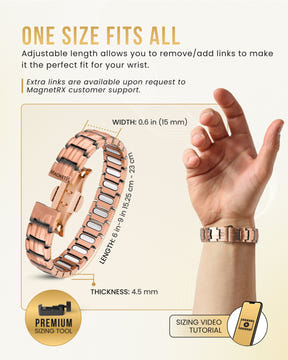 Magnetic Bracelet EllipseMAX Magnetic Copper Bracelet for Men MagnetRX