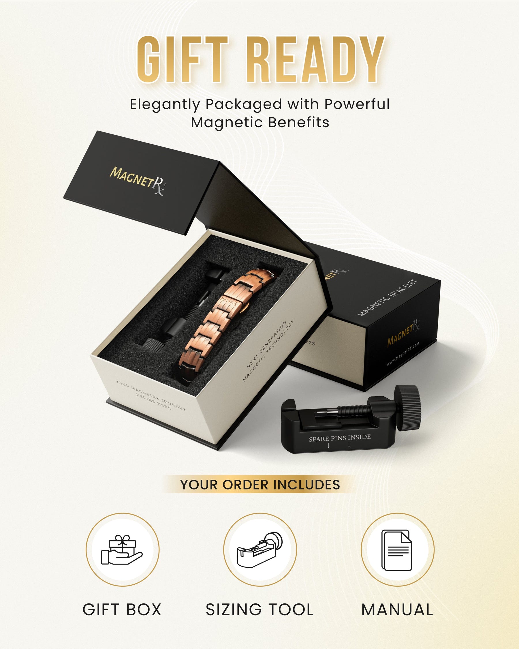 Magnetic Bracelet EllipseMAX Magnetic Copper Bracelet for Men MagnetRX