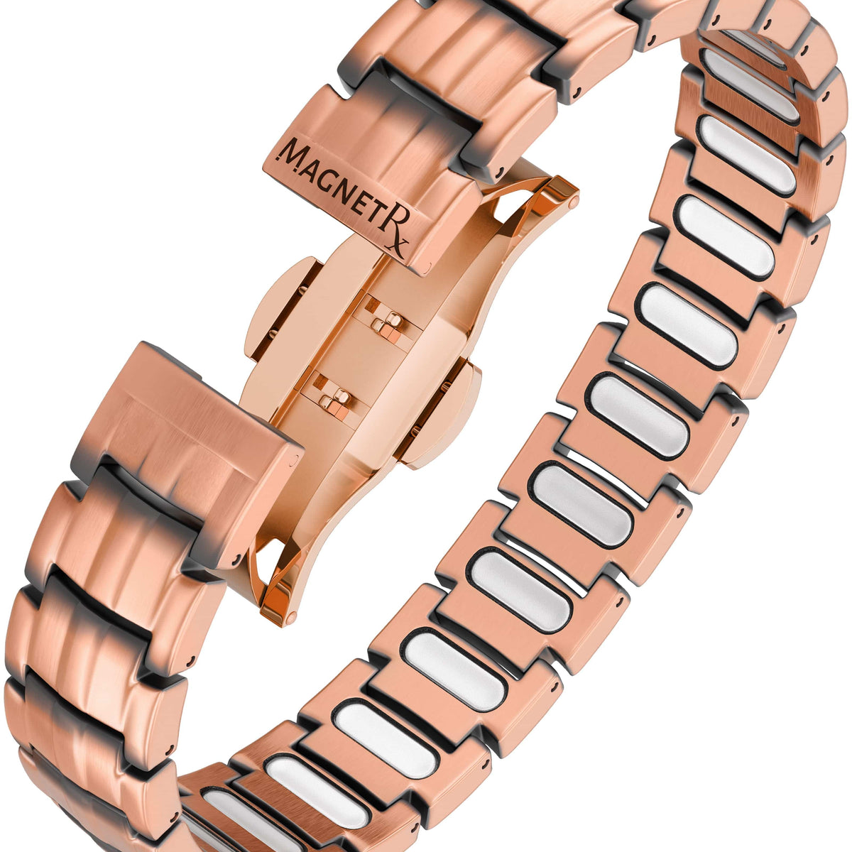 Bracciale Magnetico EnerCoppeX In Rame Puro 3500 Gauss – Intrecciato, Regolabile 16.5 Cm, Ipoallergenico, 8 Magneti