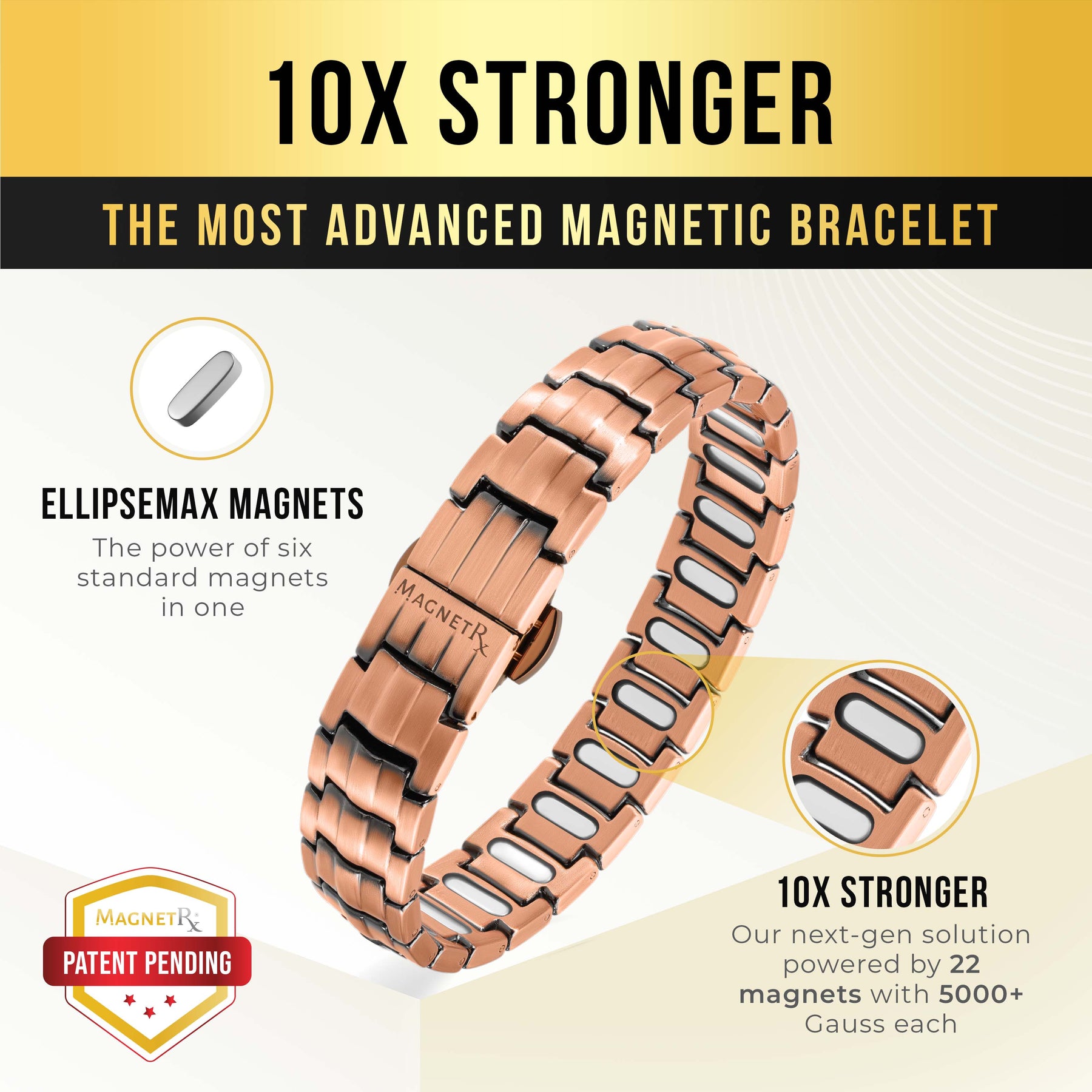 EllipseMAX Magnetic Copper Bracelet for Men