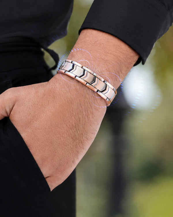 EllipseMAX Magnetic Copper Bracelet for Men (Arrow)